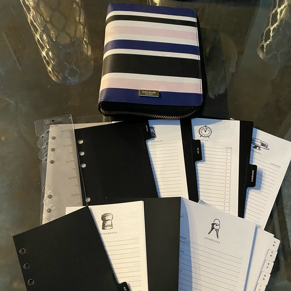EEUC Kate Spade Spade Stripe Laurel Way Planner